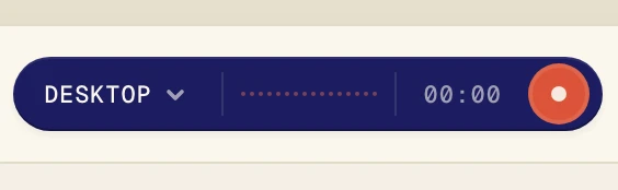 Select the Start button (1). Desktop is selected.