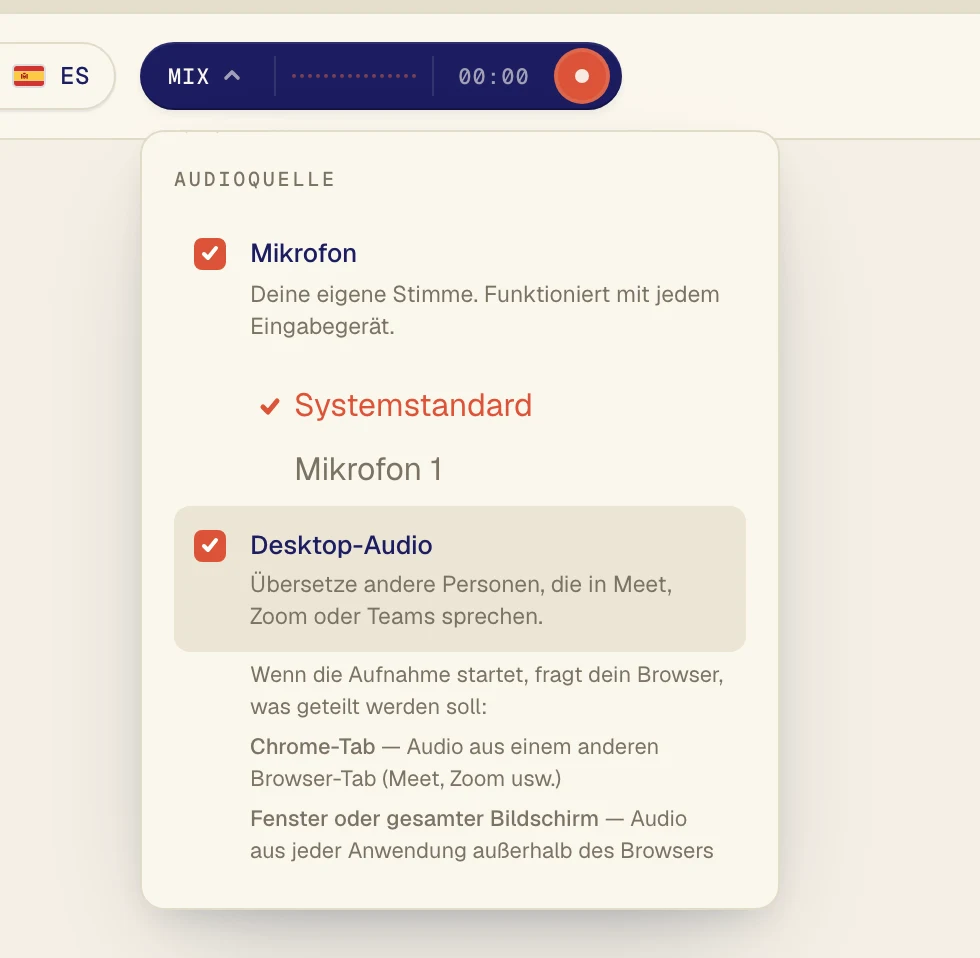 Setze bei beiden Optionen ein Häkchen. Auf der Schaltfläche steht jetzt Mix.