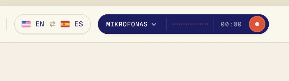 Spustelėkite tamsų mygtuką šalia įrašymo mygtuko, kad atidarytumėte meniu Garso šaltinis.