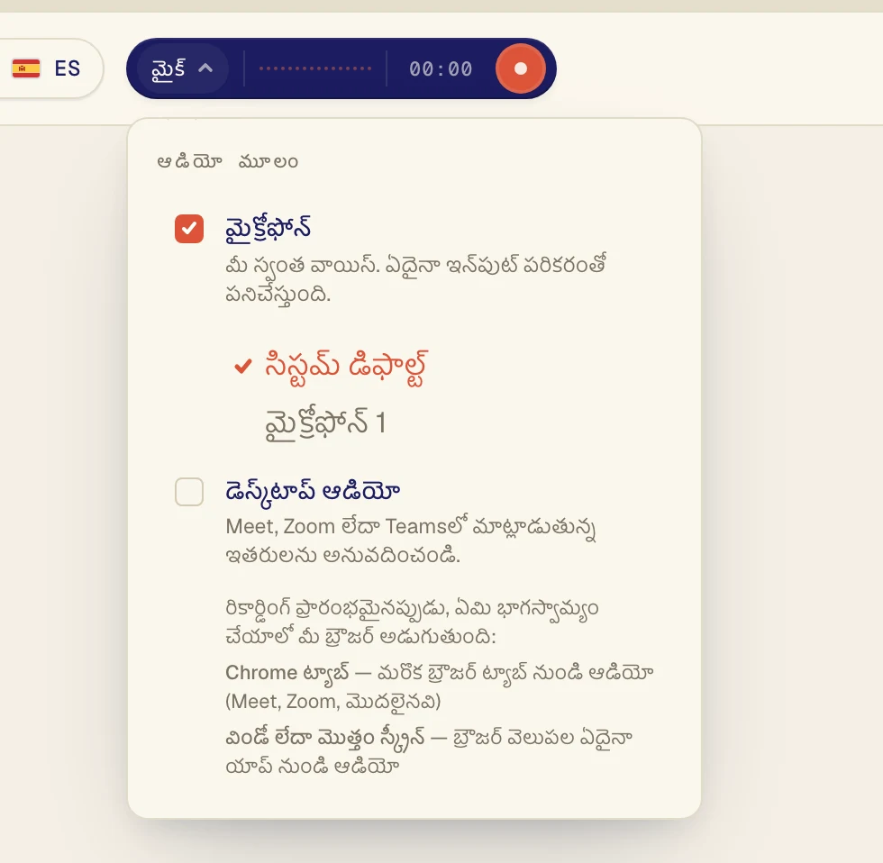 మైక్రోఫోన్కి టిక్ ఉందని నిర్ధారించుకుని, దాని కింద ఉన్న జాబితాలో మీ మైక్రోఫోన్‌ను ఎంచుకోండి. సిస్టమ్ డిఫాల్ట్ మీ కంప్యూటర్‌లో సెట్ చేసిన మైక్రోఫోన్‌ను ఉపయోగిస్తుంది. మీరు హెడ్‌సెట్ వాడుతుంటే, దాని పేరు చూసి ఎంచుకోండి.